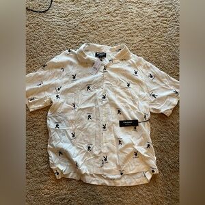 Playboy by PacSun Short Sleeve Button up Shirt Size M